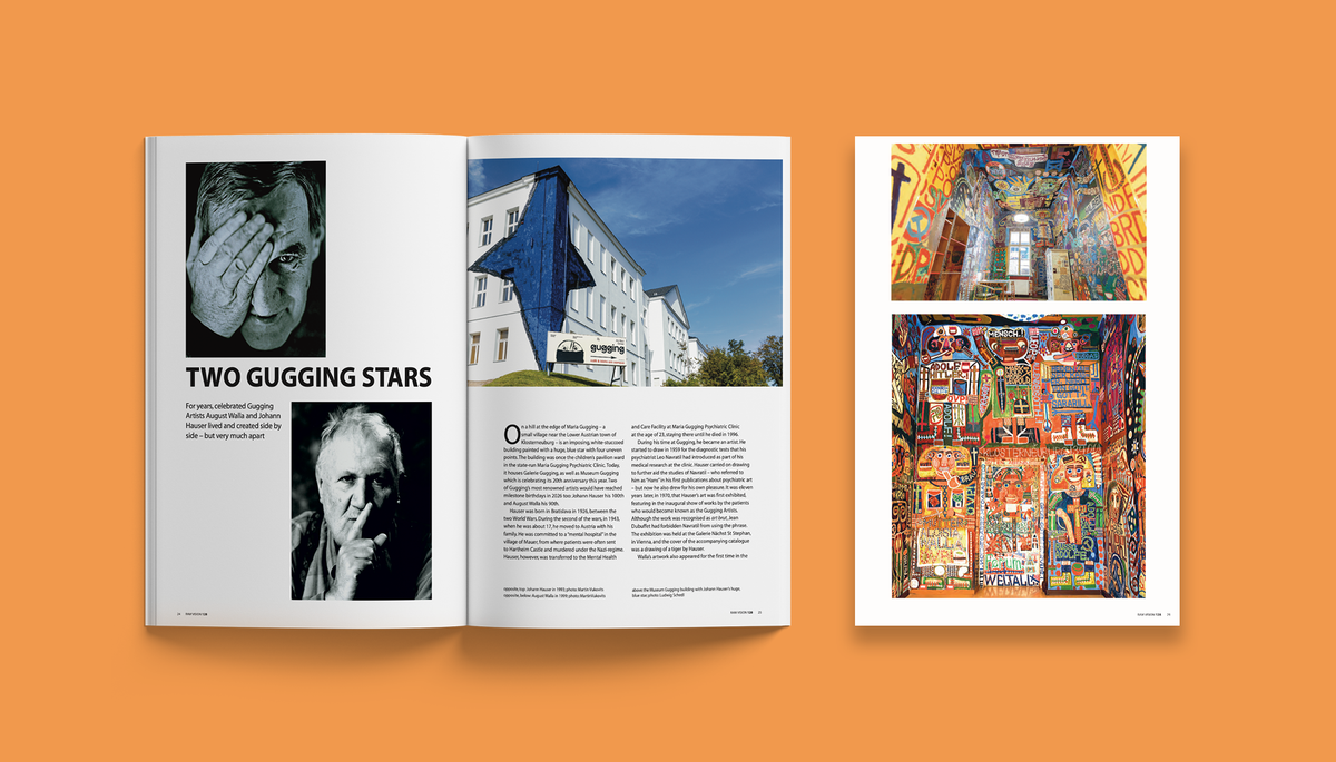 Spread from issue 128 of Raw Vision magazine - Gugging
